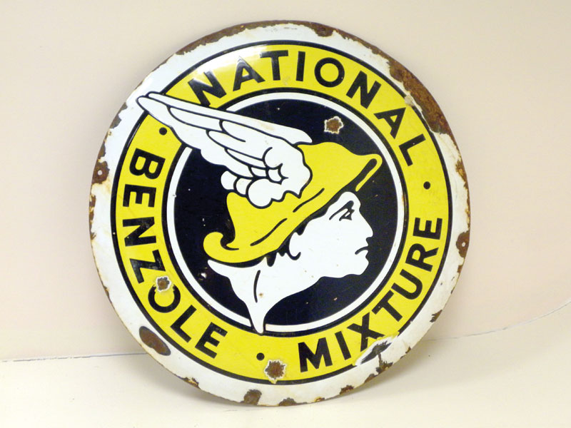 Lot 710 - National Benzole Mixture Pictorial Enamel Sign