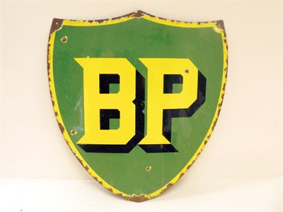 Lot 709 - BP Shield Shaped Enamel Sign
