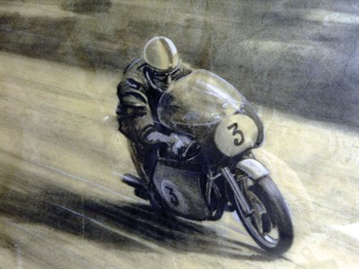 Lot 526 - 'John Surtees at the Gooseneck' By Roy Nockolds