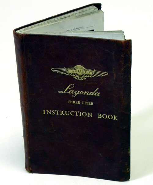 Lot 117 - Lagonda 3-Litre Instruction Book