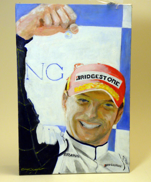Lot 501 - 'Jensen Button World Champion 2009' Original Artwork