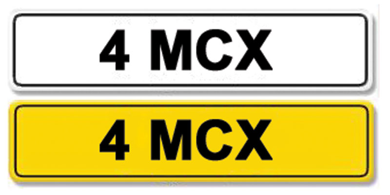 Lot 1 - Registration Number 4 MCX