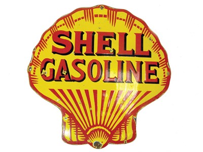 Lot 703 - 'Shell Gasoline' Enamel Sign