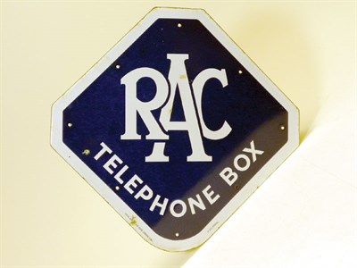 Lot 706 - R.A.C. 'Telephone Box' Enamel Sign