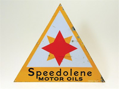 Lot 713 - "Speedolene Motor Oils" Enamel Sign