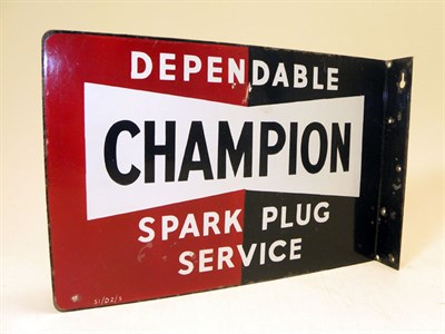 Lot 714 - "Champion Spark Plugs" Enamel Sign