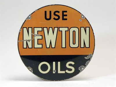 Lot 715 - "Use Newton Oils" Enamel Sign