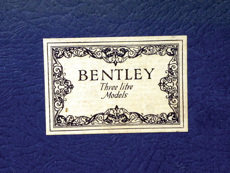 Lot 114 - Bentley 3-litre Sales Brochure