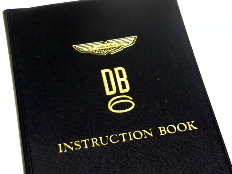 Lot 127 Aston Martin DB6 Instruction Book