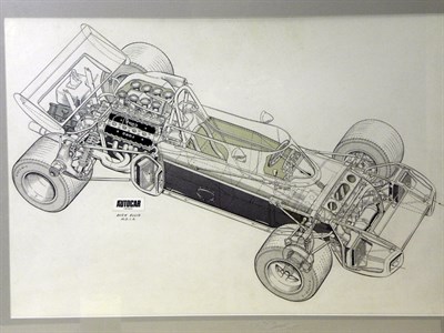 Lot 510 - Brabham BT34 'Lobster Claw' Cutaway Drawing