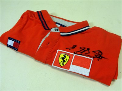 Lot 609 - Michael Schumacher Signed Ferrari Polo Shirt
