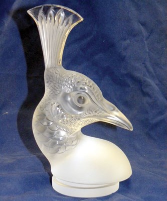 Lot 327 - Peacock's Head Accessory Mascot by Lalique
