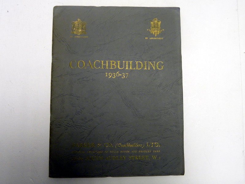 Lot 105 - Coach building 1936-37 (Barker & Co.) Sales Brochure