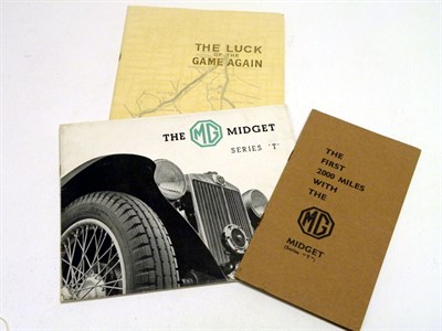 Lot 119 - Three MG Sales Brochures