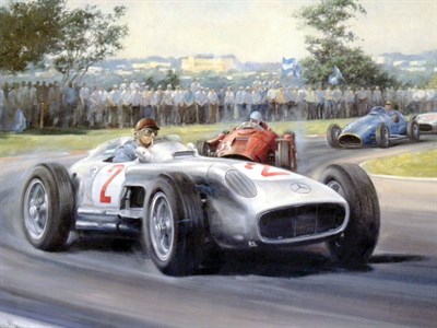 Lot 504 - 'Fangio's Victory at Argentine 1955' by Fearnley