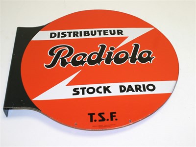 Lot 712 - 'Radiola' Circular Enamel Sign