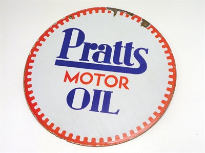 Lot 714 - Pratts Motor Oil Enamel Sign