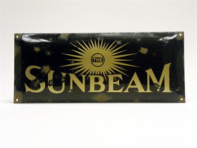 Lot 709 - 'The Sunbeam' Pre-War Enamel Sign