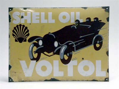 Lot 713 - Pre-War Shell Voltol Pictorial Enamel Sign