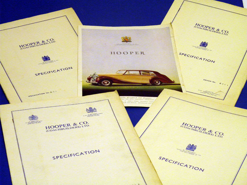 Lot 116 - Five Rolls-Royce / Bentley Specification Folders