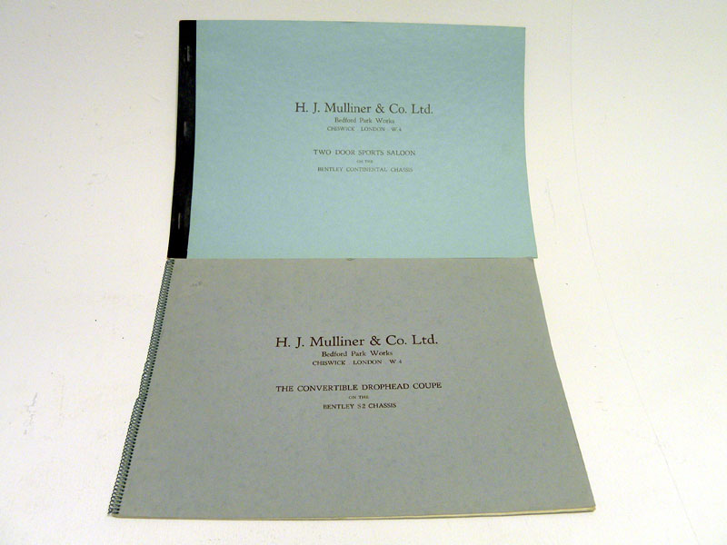 Lot 120 - Two Rare Brochures for Mulliner Bodied Bentley Cars