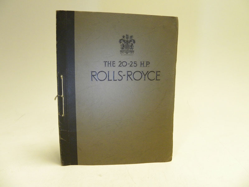 Lot 135 - Rolls-Royce 20-25 H.P. Sales Catalogue