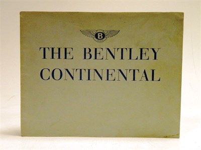 Lot 140 - Bentley R-Type Continental Sales Brochure