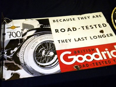 Lot 700 - Goodrich Tyres 'Bentley' Enamel Sign