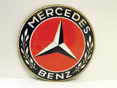 Lot 703 - Mercedes-Benz Circular Enamel Sign