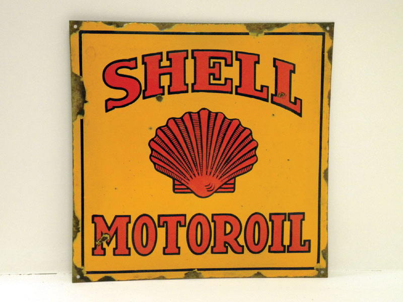 Lot 705 - Shell 'Motoroil' Enamel Sign