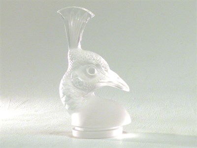 Lot 300 - Peacock's Head Accessory Mascot by Lalique