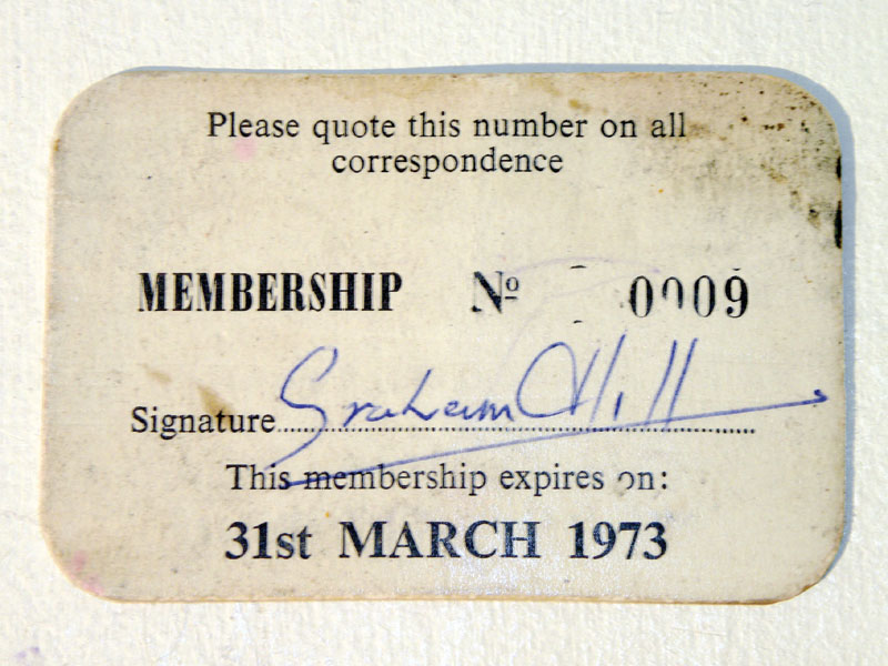 Lot 600 - Graham Hill's GPDA Membership Card