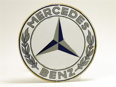 Lot 704 - Mercedes-Benz Circular Enamel Sign