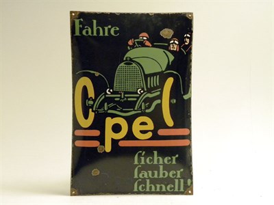 Lot 715 - Two Rare Opel (Vauxhall) Enamel Signs