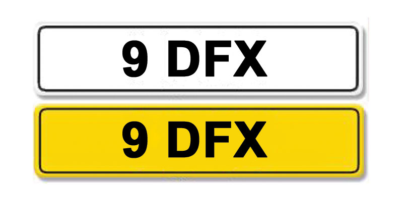 Lot 1 - Registration Number 9 DFX