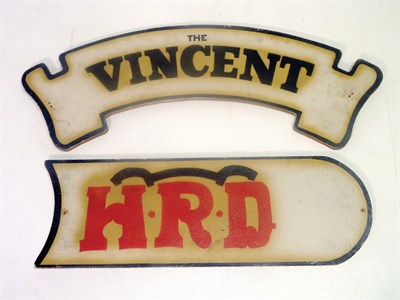 Lot 700 - Two Vincent 'HRD' Signs