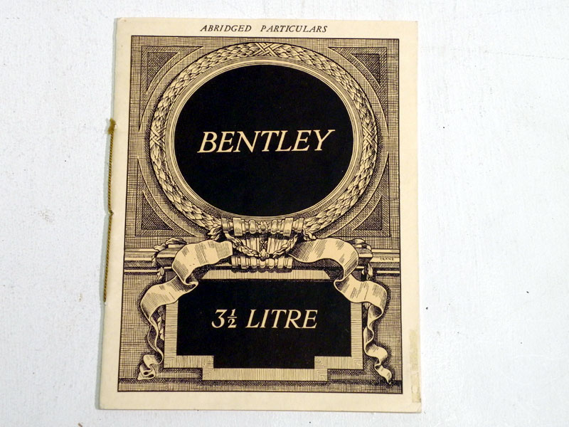 Lot 127 - Bentley 3.5 Ltr Sales Brochure