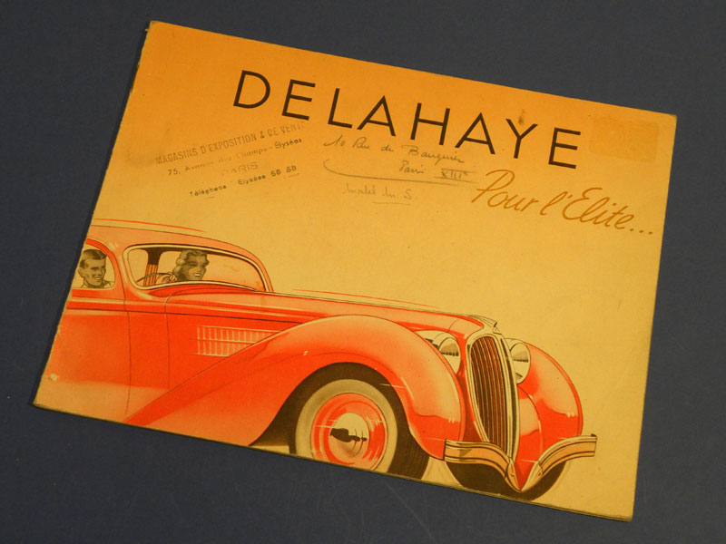 Lot 128 - Delahaye Pour Elite Sales Brochure