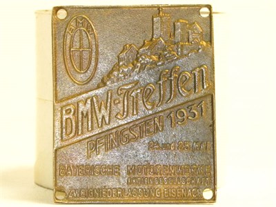 Lot 359 - Pre-war BMW Award Plaque