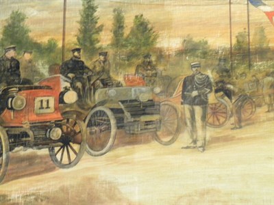 Lot 503 - Veteran Car Original Artwork by B.D. Taylor