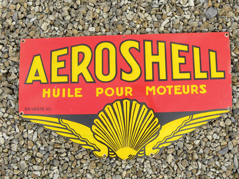 Lot 28 - Aeroshell Continental Enamel Advertising Sign