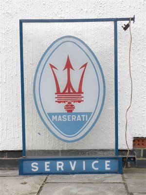 Lot 42 - Maserati 'Service' Illuminated Lightbox