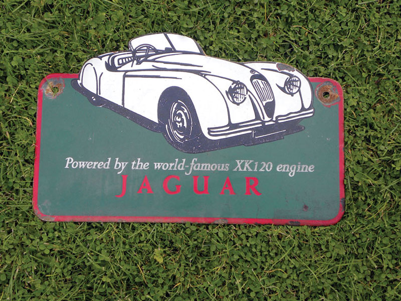 Lot 43 - Jaguar XK140 Enamel Advertising Sign