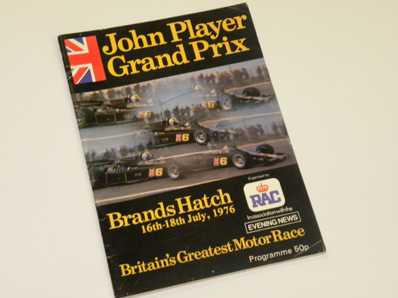 Lot 9 - Signed 1976 Brands Hatch GP Programme