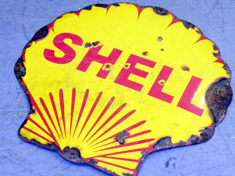 Lot 47 - Shell Enamel Advertising Sign