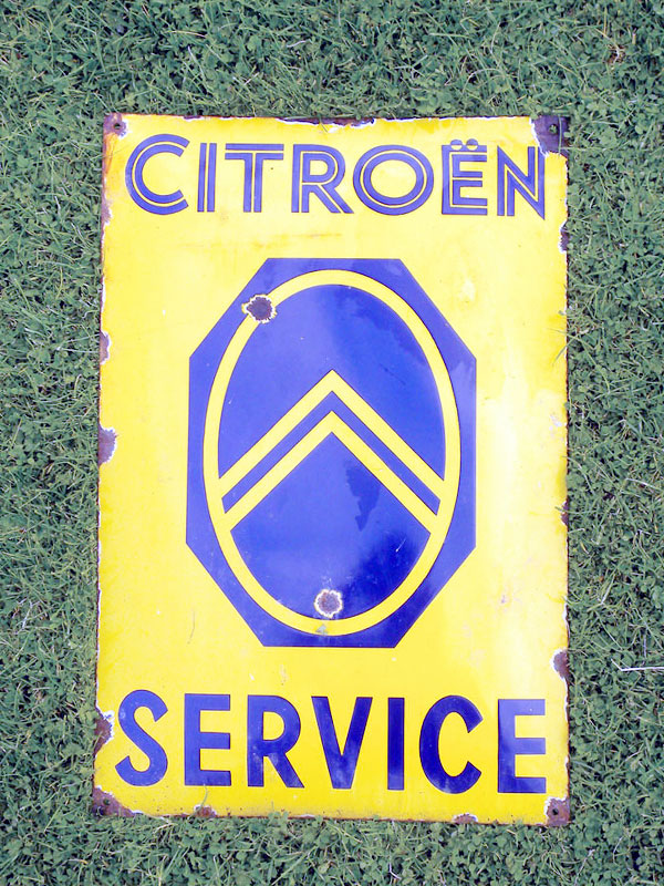 Lot 49 - Citroen Service Enamel Advertising Sign