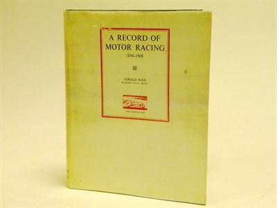 Lot 123 - 'A Record of Motor Racing'