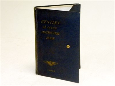 Lot 135 - Bentley Instruction Book