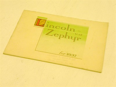 Lot 159 - Pre-War Lincoln-Zephyr Sales Brochure