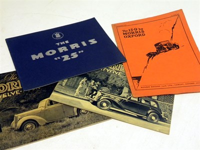 Lot 160 - Four Pre-War Morris Sales Brochures